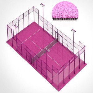 Artificial Grass Blue PE Fibrillated Padel Turf for Padel Tennis Pitch Multi-Function Sports Turf