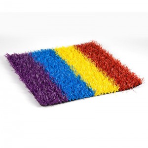 Artificial grass /turf/lawn Custom Design Outdoor Garden Rainbow grass